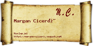 Margan Ciceró névjegykártya